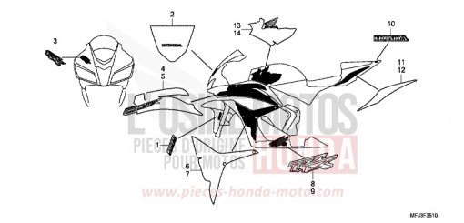 MARQUE/RAYURE (11) CBR600RAB de 2011